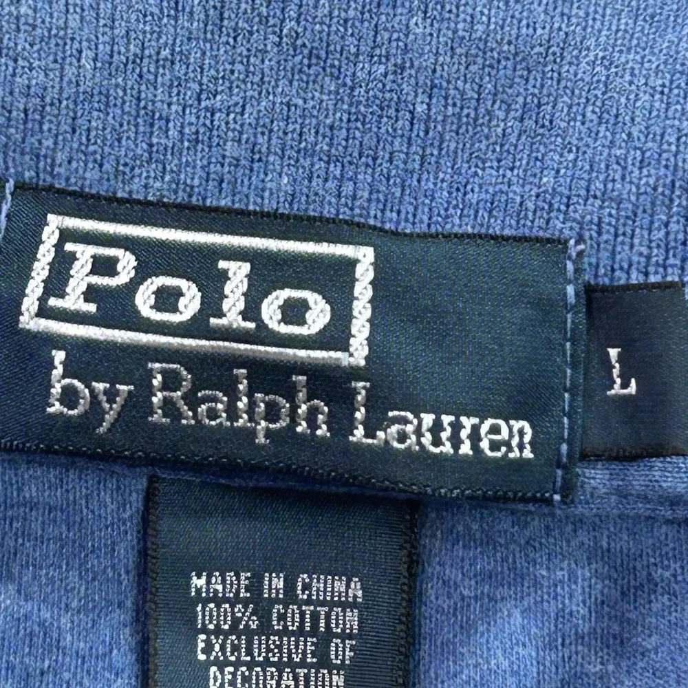 Polo By Ralph Lauren Polo Shirt Mens Large Blue Long Sleeve Classic Fit Cotton